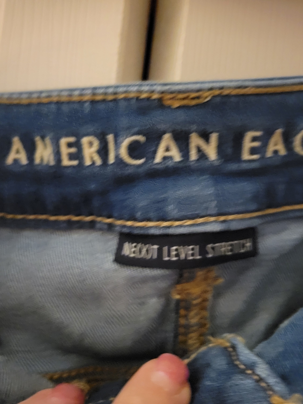 American Eagle Outfitters Distressed Blue Skinny Jeans - Picture 2 of 4